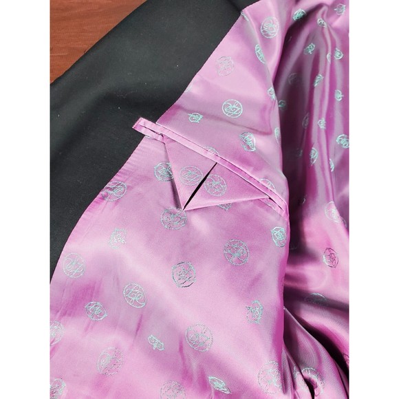 SEAN JOHN 41R Black Classic Lined Blazer Sport Coat 2 Buttons,4 Button Cuff Mens - Picture 11 of 11